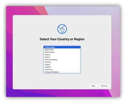 Der Mac ist nun startbereit und kann nun eingerichtet werden